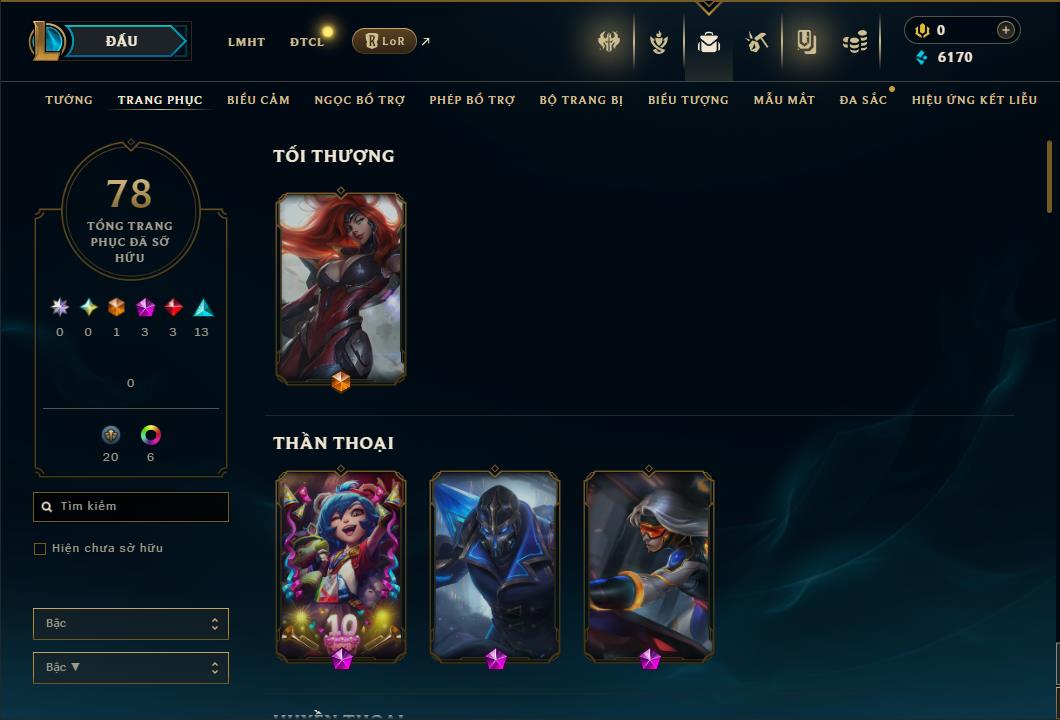 Hình ảnh chi tiết tài khoản LMHT mã số 107679 - Shop LMHT