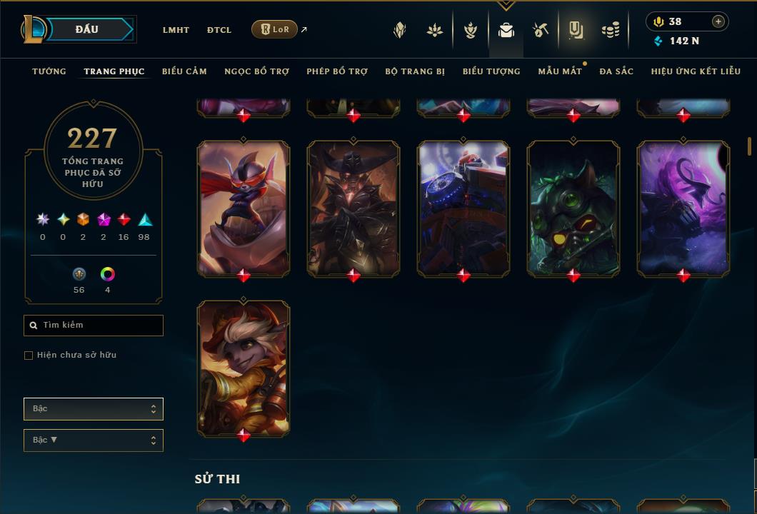 Hình ảnh chi tiết tài khoản LMHT mã số 155156 - Shop LMHT