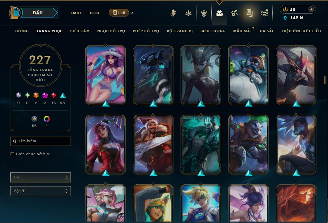 Hình ảnh chi tiết tài khoản LMHT mã số 155156 - Shop LMHT