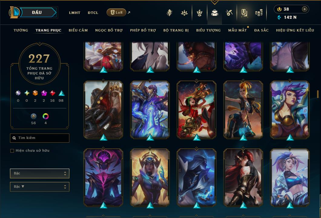 Hình ảnh chi tiết tài khoản LMHT mã số 155156 - Shop LMHT