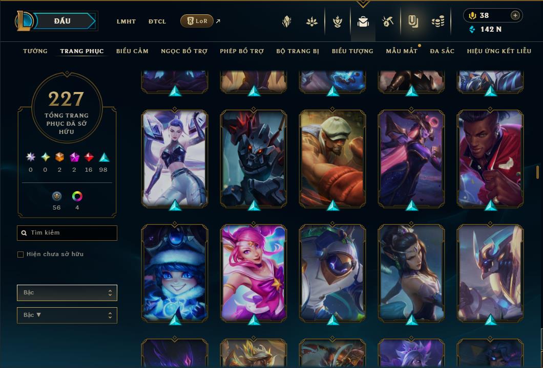 Hình ảnh chi tiết tài khoản LMHT mã số 155156 - Shop LMHT