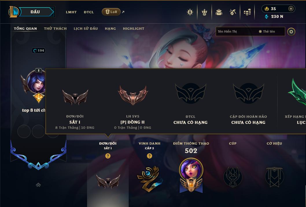 Hình ảnh chi tiết tài khoản LMHT mã số 160203 - Shop LMHT