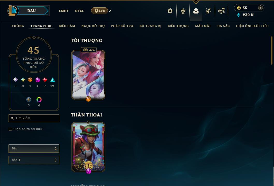 Hình ảnh chi tiết tài khoản LMHT mã số 160203 - Shop LMHT