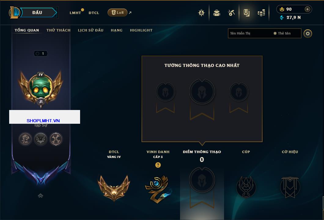 Hình ảnh chi tiết tài khoản LMHT mã số 165484 - Shop LMHT