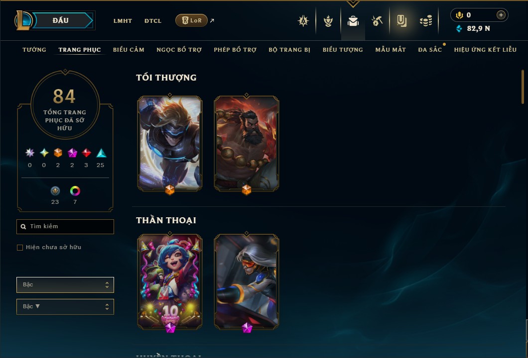 Hình ảnh chi tiết tài khoản LMHT mã số 165631 - Shop LMHT