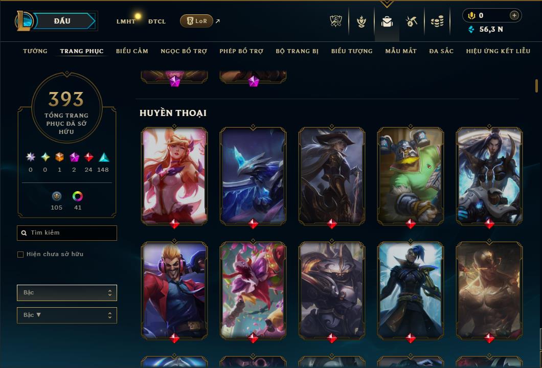 Hình ảnh chi tiết tài khoản LMHT mã số 168274 - Shop LMHT