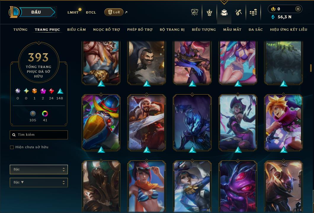 Hình ảnh chi tiết tài khoản LMHT mã số 168274 - Shop LMHT