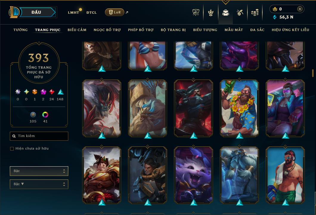 Hình ảnh chi tiết tài khoản LMHT mã số 168274 - Shop LMHT