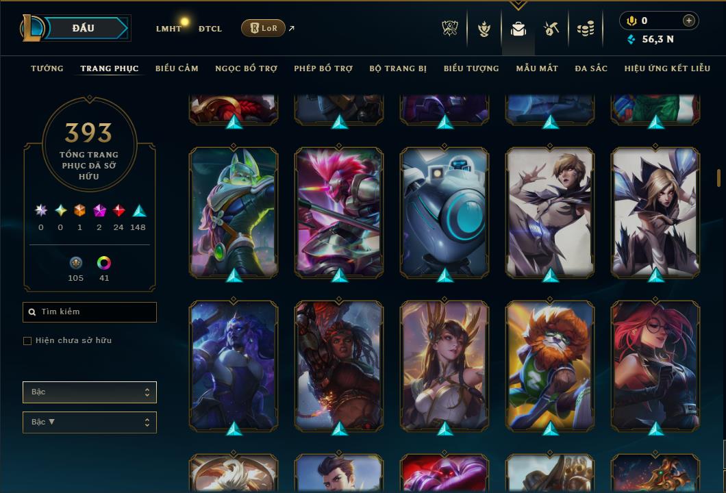 Hình ảnh chi tiết tài khoản LMHT mã số 168274 - Shop LMHT