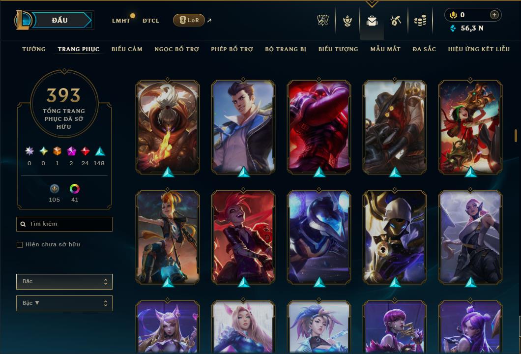 Hình ảnh chi tiết tài khoản LMHT mã số 168274 - Shop LMHT