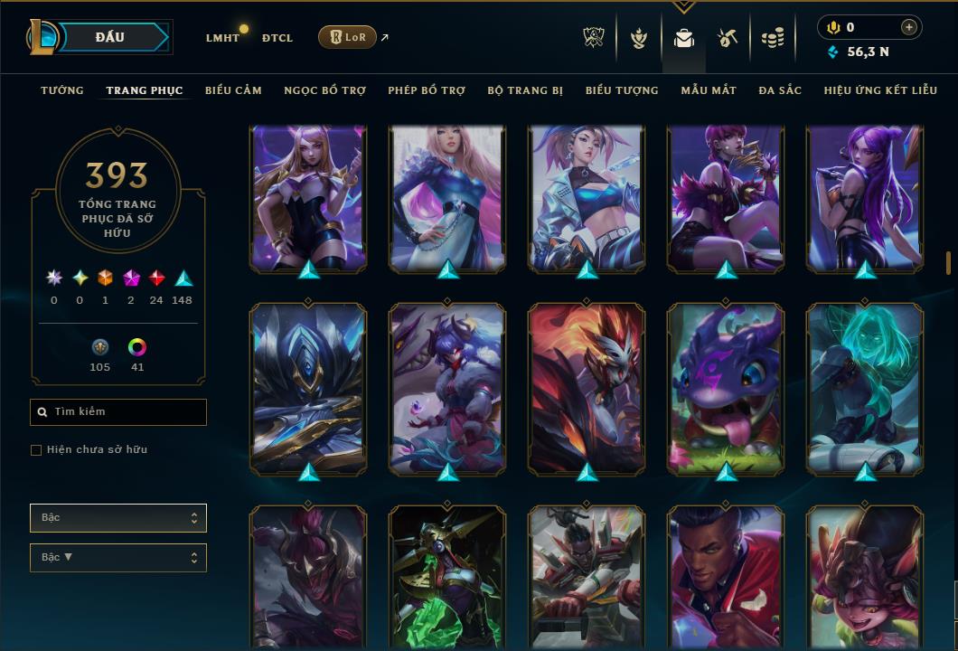 Hình ảnh chi tiết tài khoản LMHT mã số 168274 - Shop LMHT