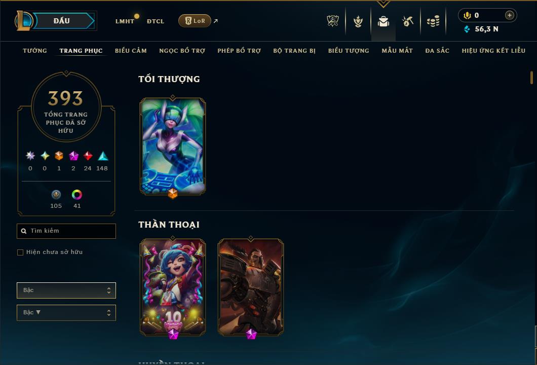 Hình ảnh chi tiết tài khoản LMHT mã số 168274 - Shop LMHT