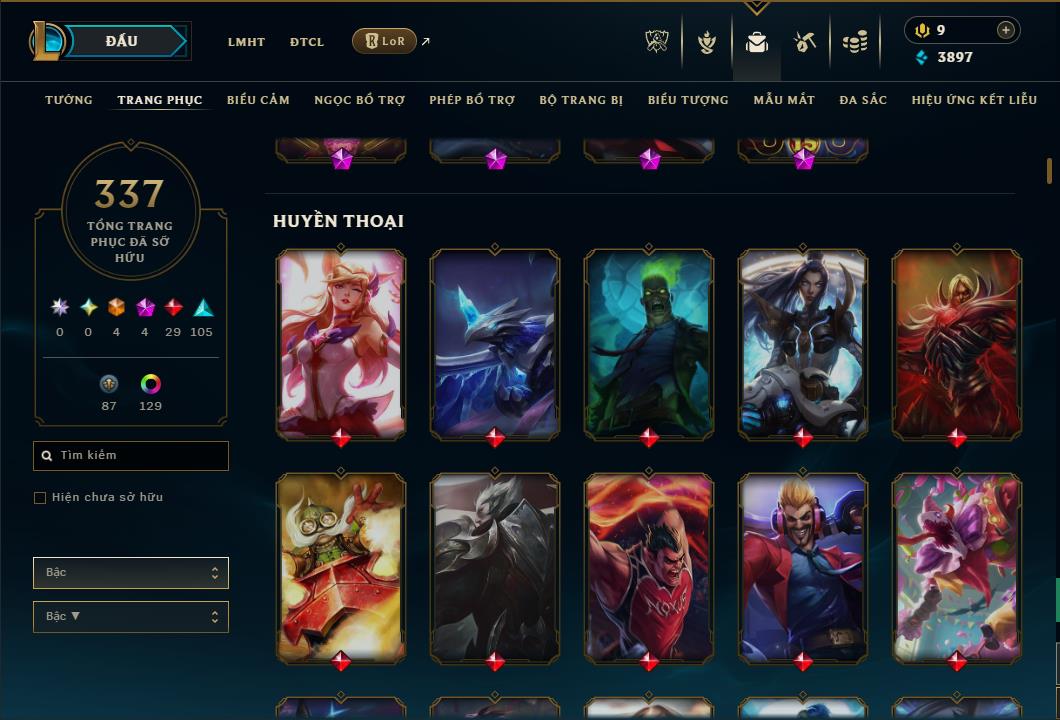 Hình ảnh chi tiết tài khoản LMHT mã số 168275 - Shop LMHT