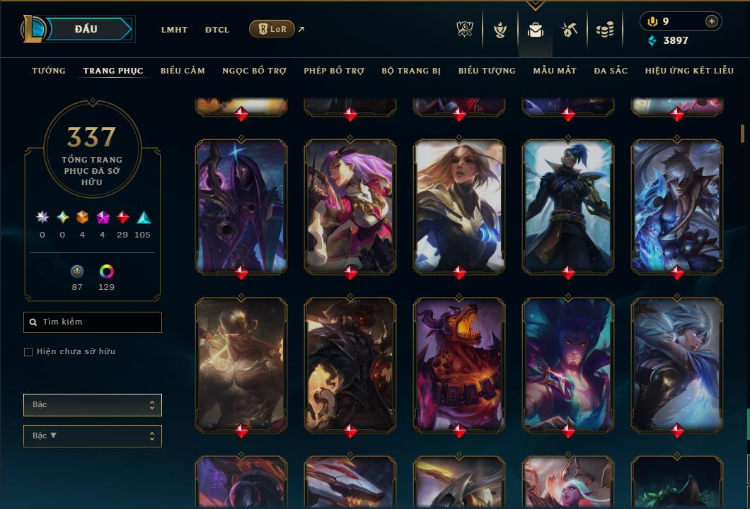 Hình ảnh chi tiết tài khoản LMHT mã số 168275 - Shop LMHT