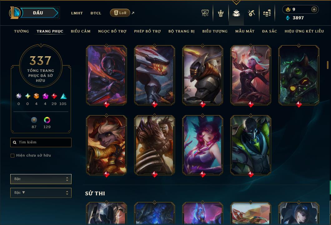 Hình ảnh chi tiết tài khoản LMHT mã số 168275 - Shop LMHT