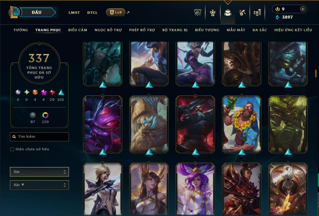 Hình ảnh chi tiết tài khoản LMHT mã số 168275 - Shop LMHT