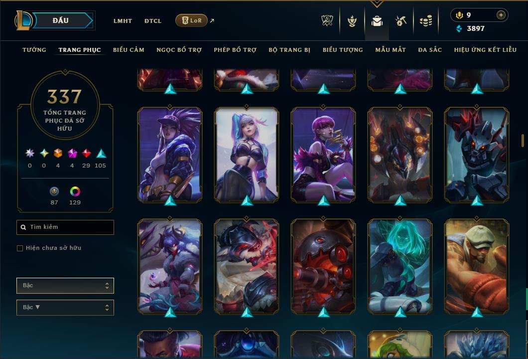 Hình ảnh chi tiết tài khoản LMHT mã số 168275 - Shop LMHT