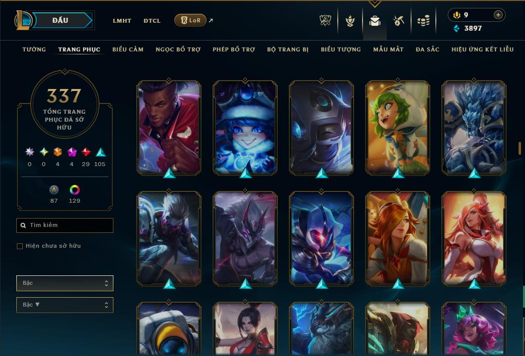 Hình ảnh chi tiết tài khoản LMHT mã số 168275 - Shop LMHT