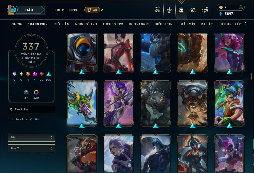 Hình ảnh chi tiết tài khoản LMHT mã số 168275 - Shop LMHT