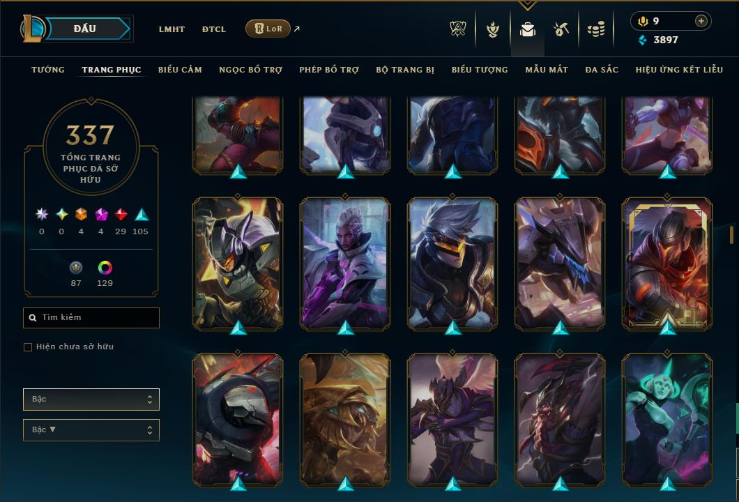 Hình ảnh chi tiết tài khoản LMHT mã số 168275 - Shop LMHT