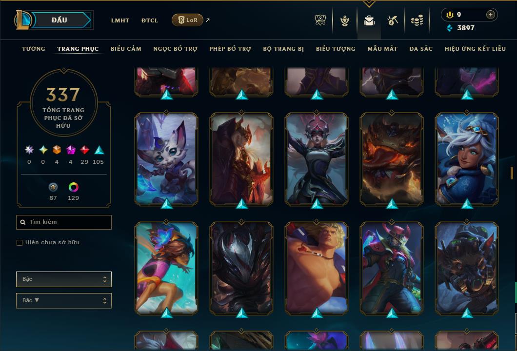 Hình ảnh chi tiết tài khoản LMHT mã số 168275 - Shop LMHT