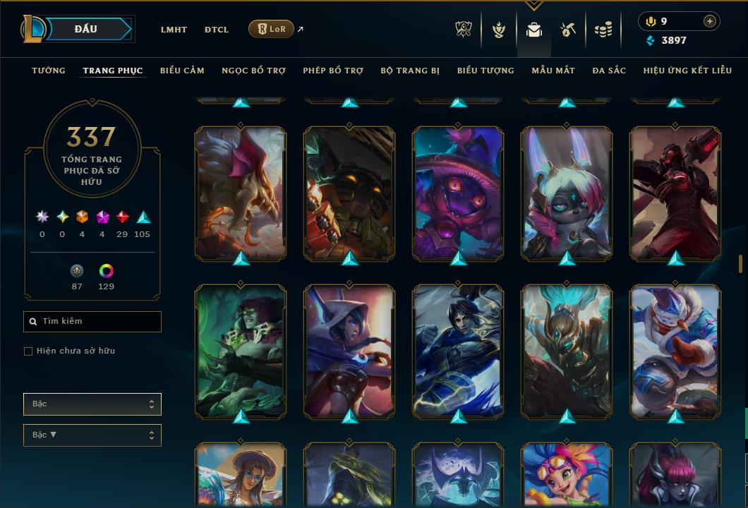 Hình ảnh chi tiết tài khoản LMHT mã số 168275 - Shop LMHT