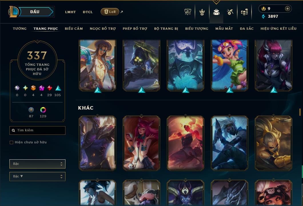 Hình ảnh chi tiết tài khoản LMHT mã số 168275 - Shop LMHT