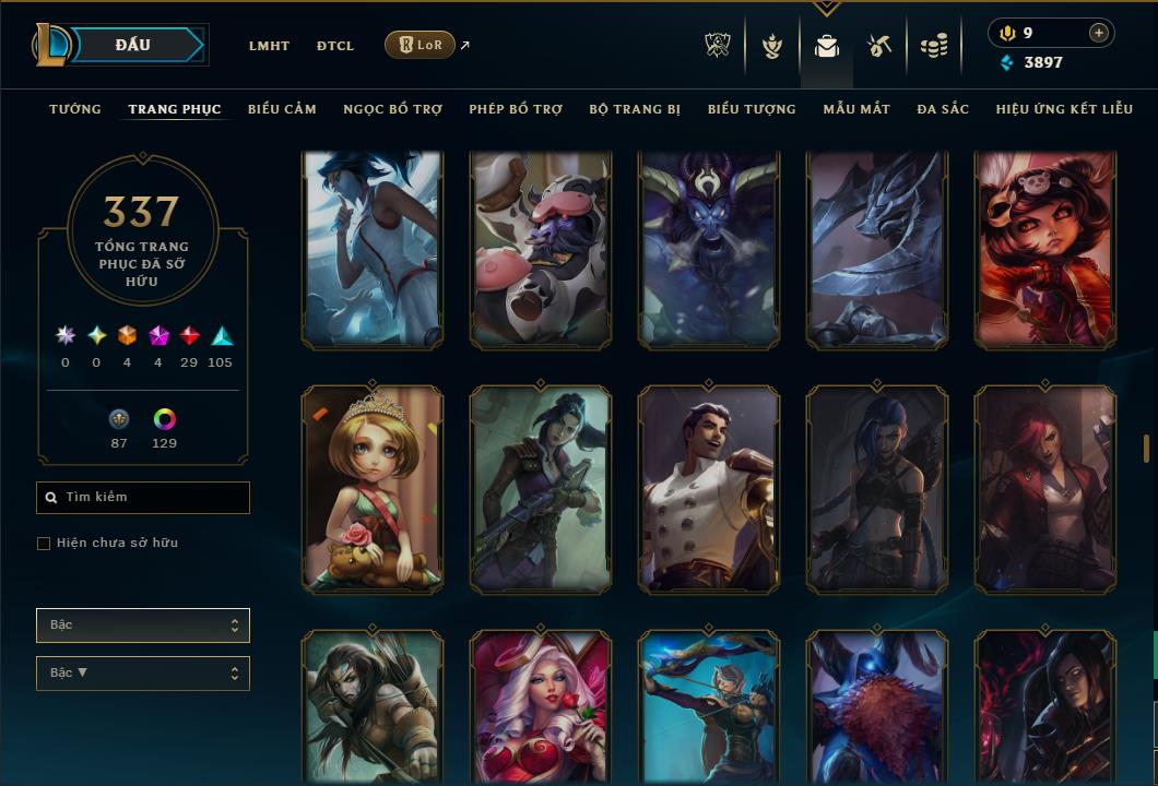 Hình ảnh chi tiết tài khoản LMHT mã số 168275 - Shop LMHT