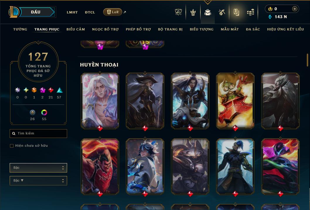 Hình ảnh chi tiết tài khoản LMHT mã số 178481 - Shop LMHT