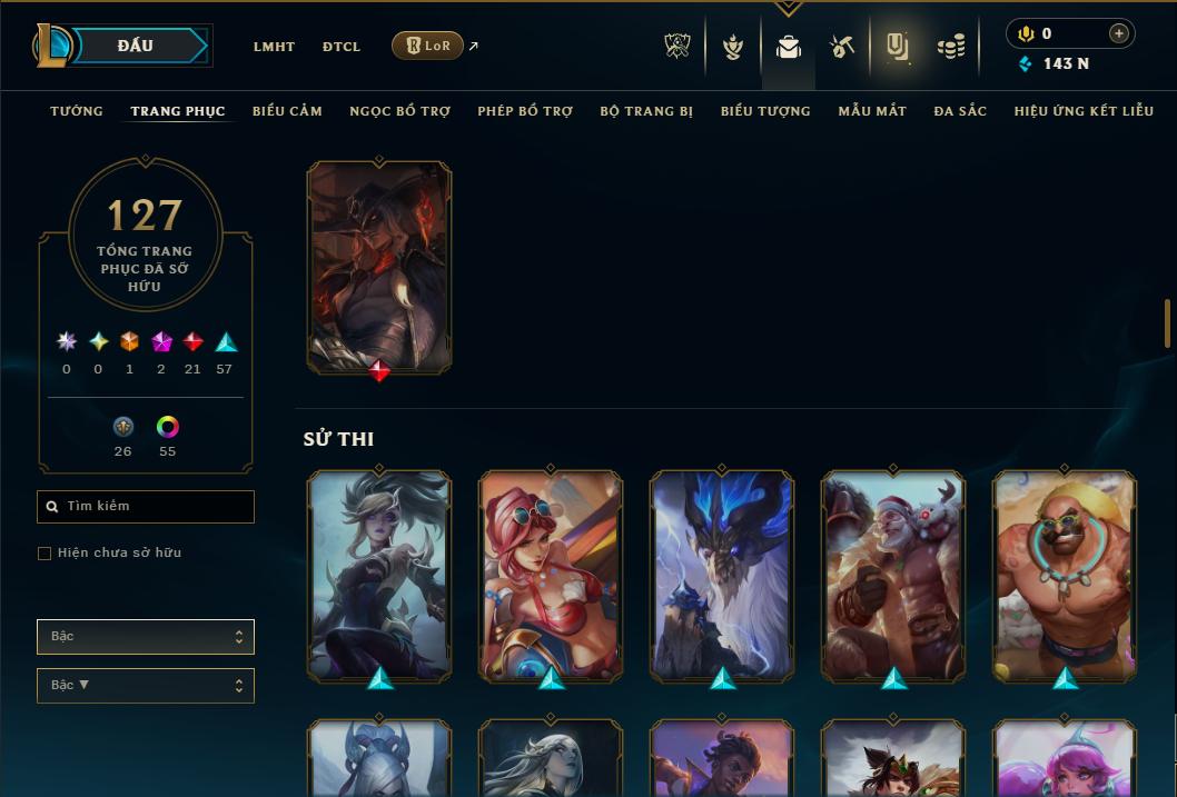 Hình ảnh chi tiết tài khoản LMHT mã số 178481 - Shop LMHT