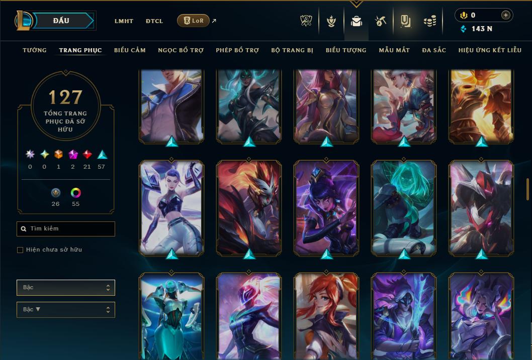 Hình ảnh chi tiết tài khoản LMHT mã số 178481 - Shop LMHT