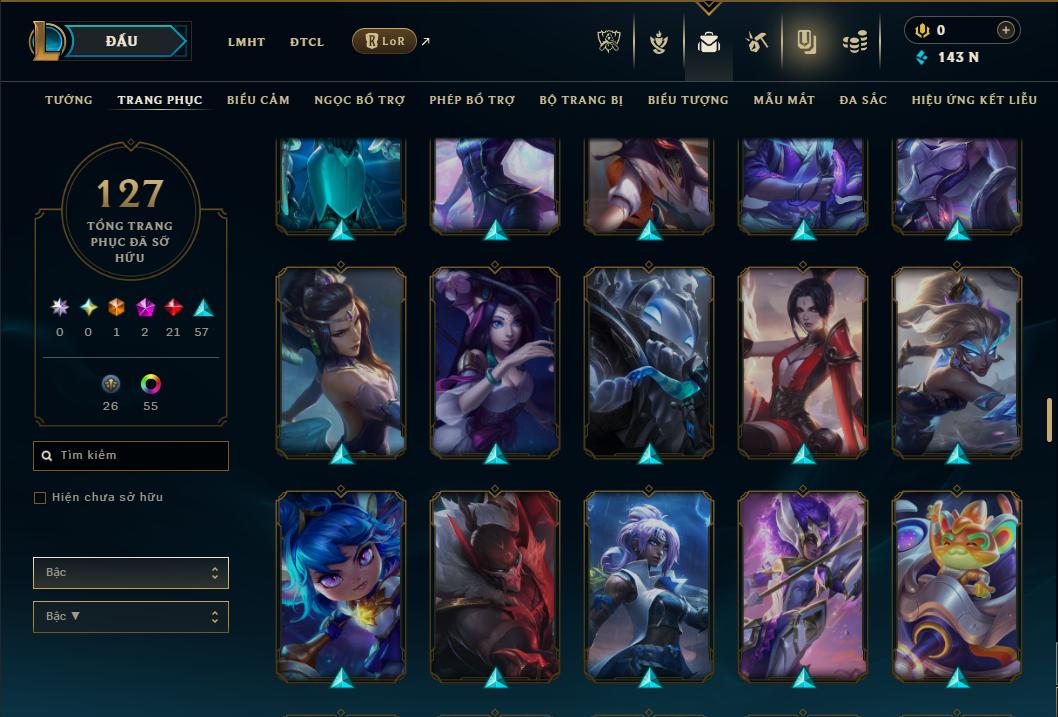 Hình ảnh chi tiết tài khoản LMHT mã số 178481 - Shop LMHT