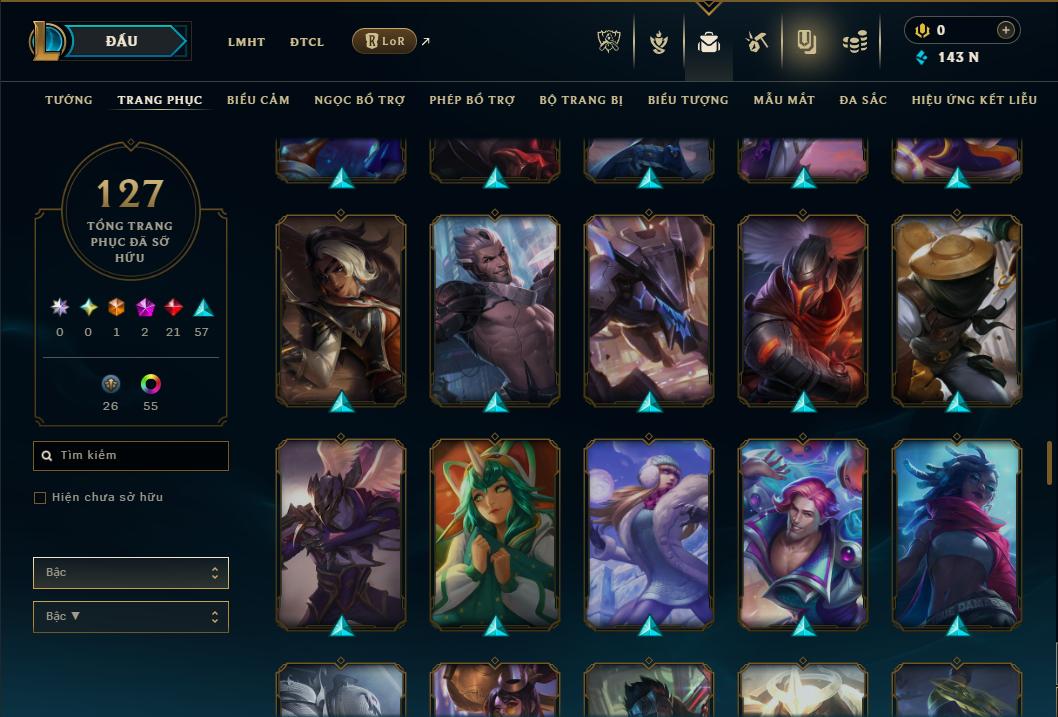 Hình ảnh chi tiết tài khoản LMHT mã số 178481 - Shop LMHT