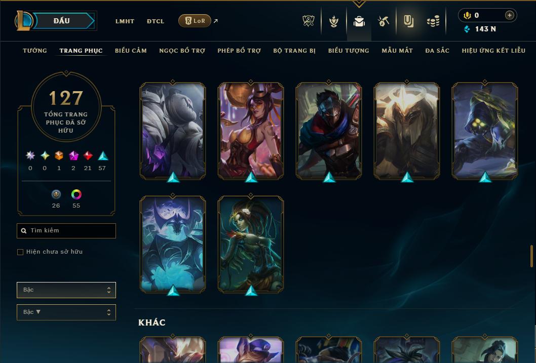 Hình ảnh chi tiết tài khoản LMHT mã số 178481 - Shop LMHT