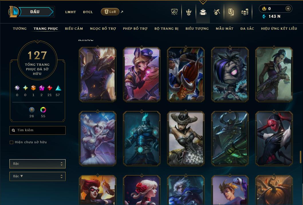 Hình ảnh chi tiết tài khoản LMHT mã số 178481 - Shop LMHT