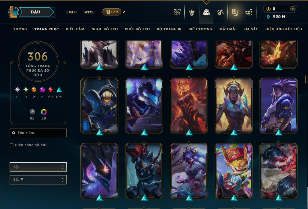 Hình ảnh chi tiết tài khoản LMHT mã số 178485 - Shop LMHT