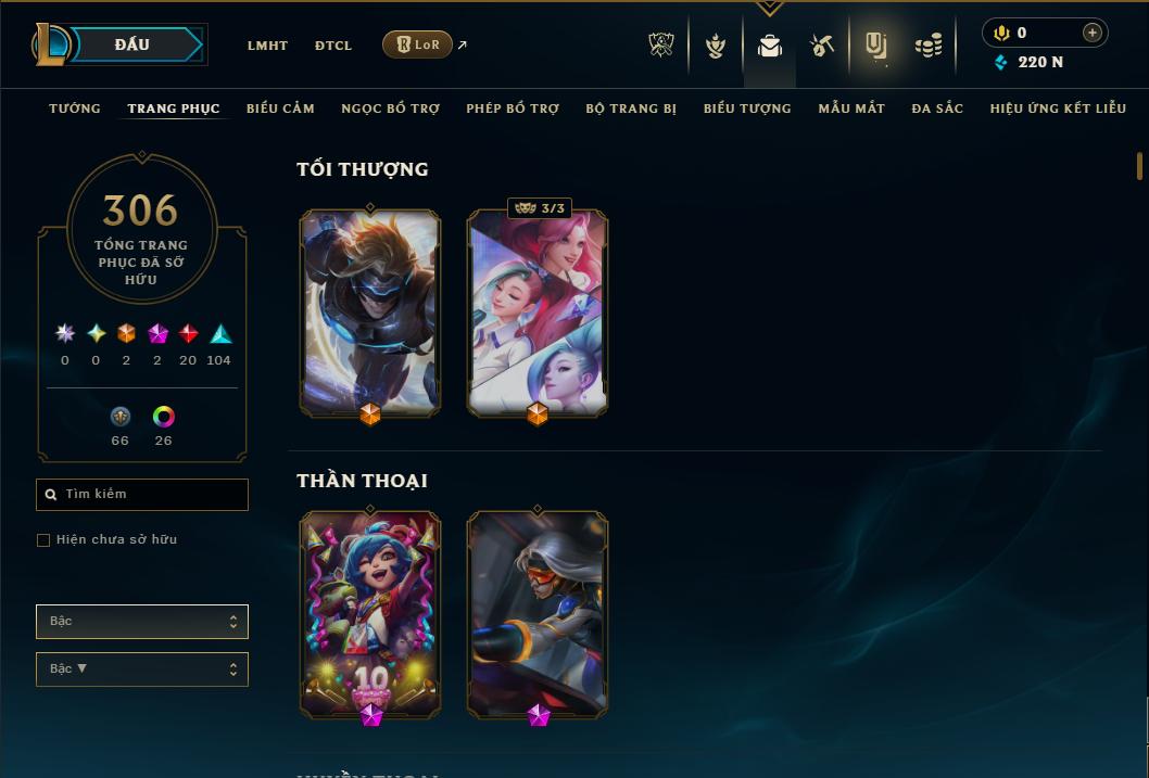 Hình ảnh chi tiết tài khoản LMHT mã số 178485 - Shop LMHT