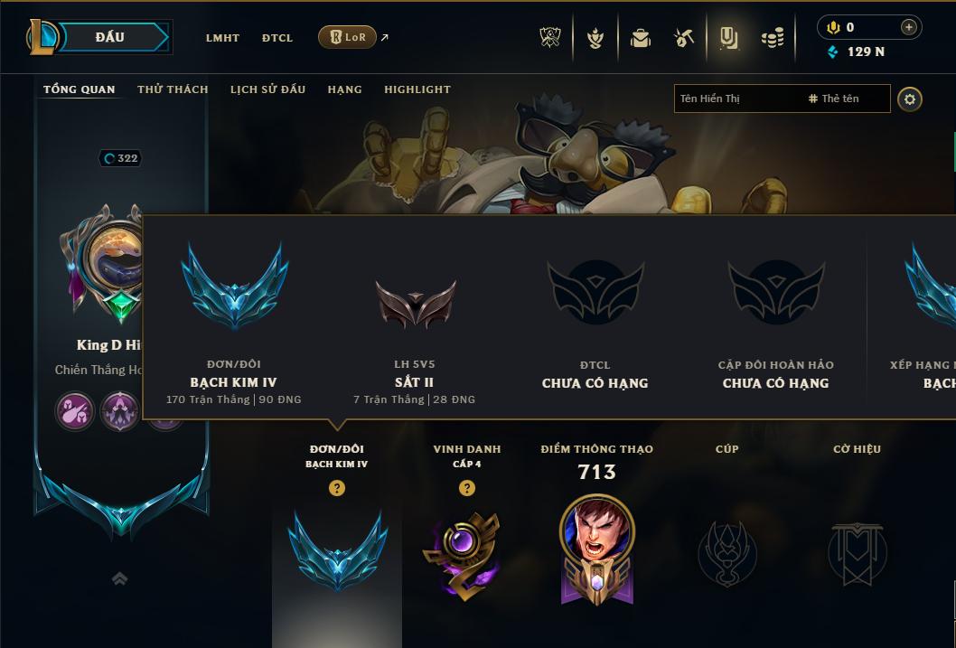 Hình ảnh chi tiết tài khoản LMHT mã số 178530 - Shop LMHT