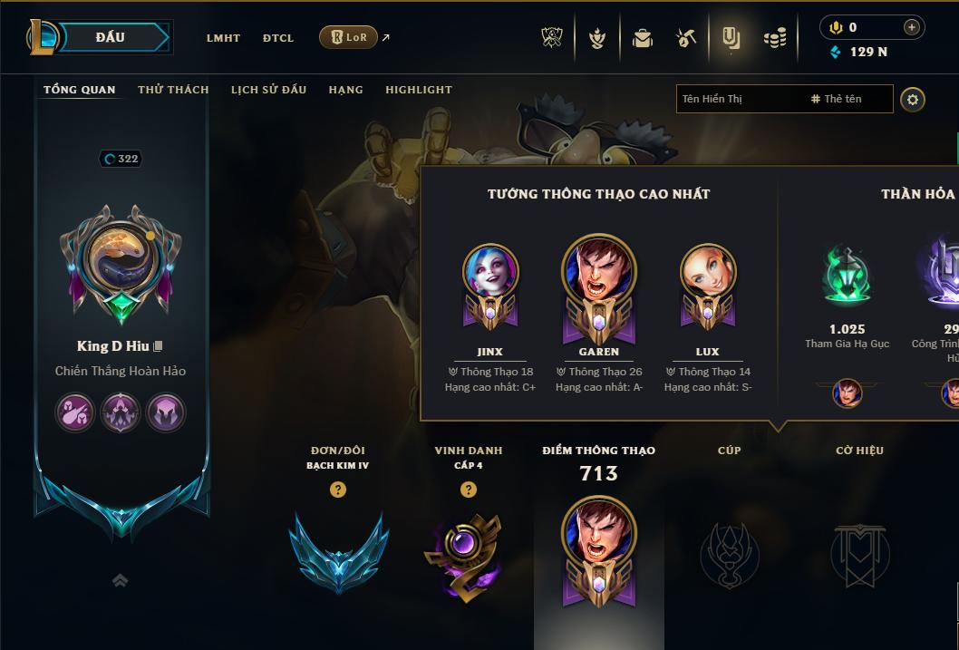 Hình ảnh chi tiết tài khoản LMHT mã số 178530 - Shop LMHT