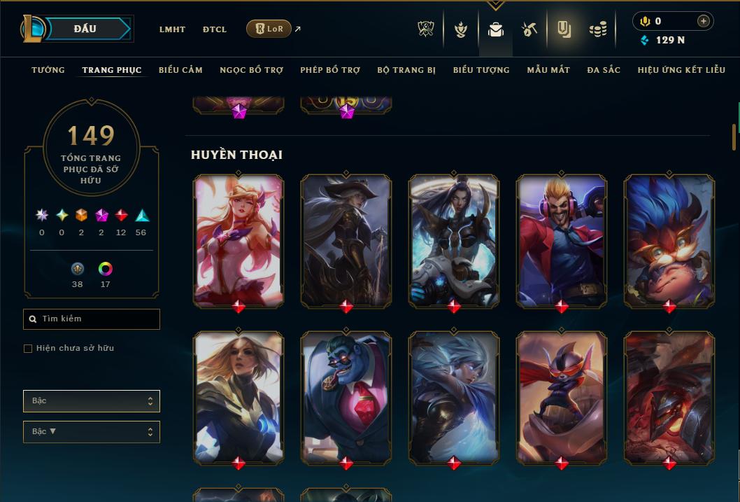 Hình ảnh chi tiết tài khoản LMHT mã số 178530 - Shop LMHT