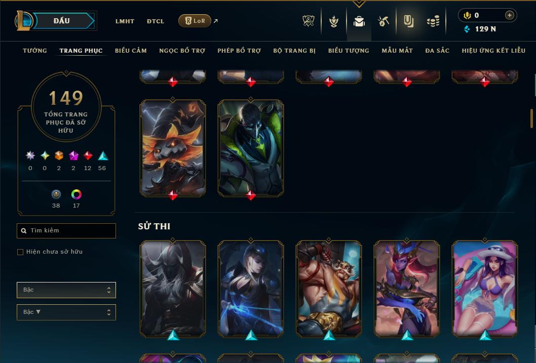 Hình ảnh chi tiết tài khoản LMHT mã số 178530 - Shop LMHT