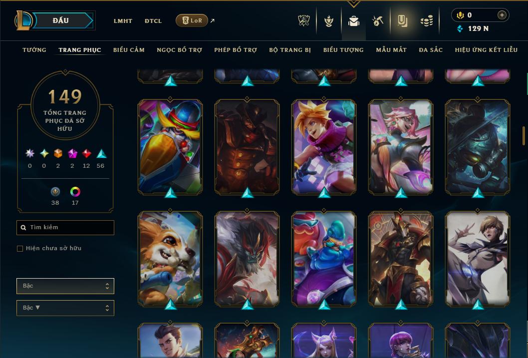 Hình ảnh chi tiết tài khoản LMHT mã số 178530 - Shop LMHT