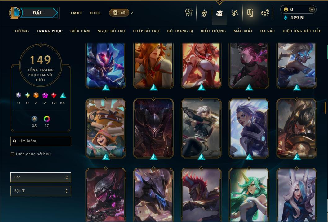 Hình ảnh chi tiết tài khoản LMHT mã số 178530 - Shop LMHT