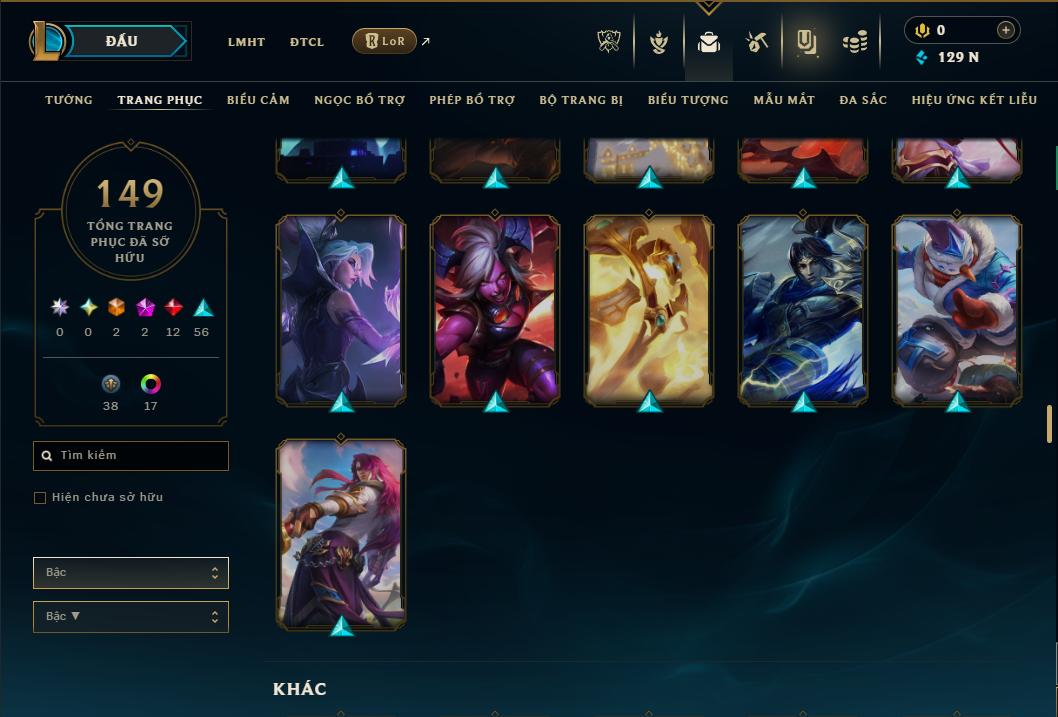 Hình ảnh chi tiết tài khoản LMHT mã số 178530 - Shop LMHT