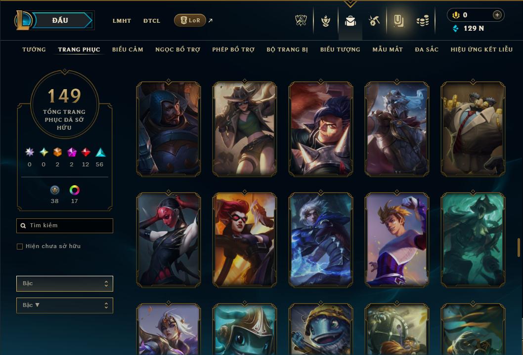 Hình ảnh chi tiết tài khoản LMHT mã số 178530 - Shop LMHT