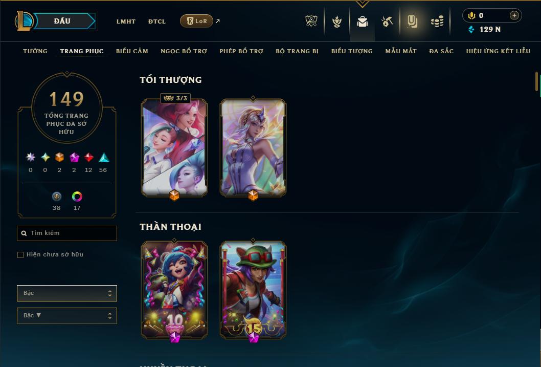 Hình ảnh chi tiết tài khoản LMHT mã số 178530 - Shop LMHT