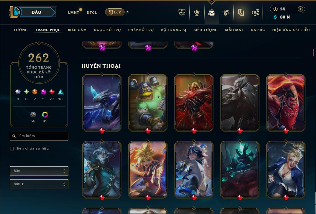 Hình ảnh chi tiết tài khoản LMHT mã số 181294 - Shop LMHT