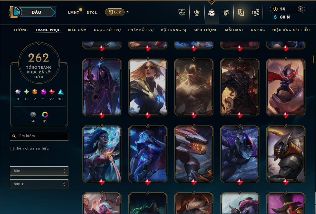 Hình ảnh chi tiết tài khoản LMHT mã số 181294 - Shop LMHT