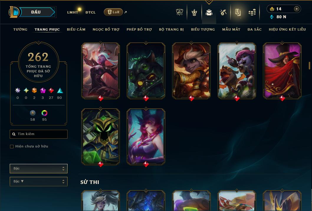 Hình ảnh chi tiết tài khoản LMHT mã số 181294 - Shop LMHT