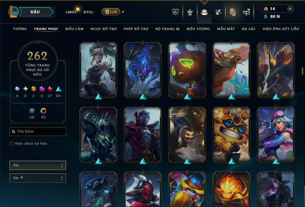 Hình ảnh chi tiết tài khoản LMHT mã số 181294 - Shop LMHT